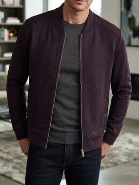 Ted Baker Mens Full Zip Jacket Sz 6/XL